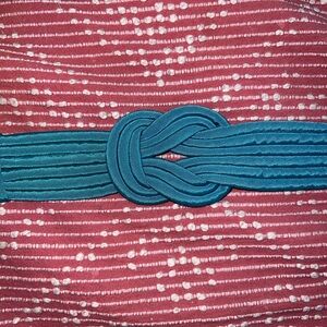 Vintage 1980’s Teal Knot Belt Stretchy 22”